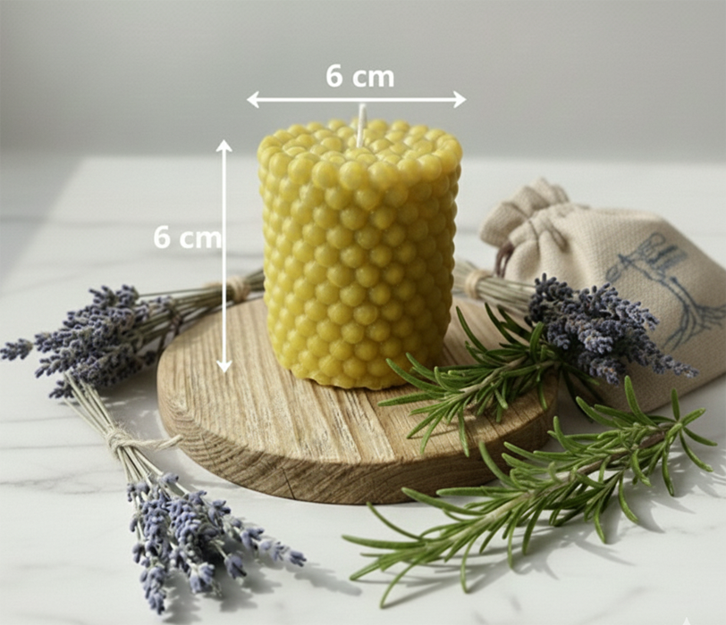 Vela de cera virgen natural sin parafina